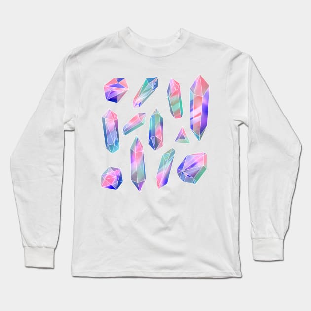 Iridescent crystals Long Sleeve T-Shirt by 2dsandy